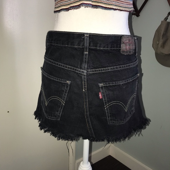 Levi's Dresses & Skirts - Vintage Levi’s cut off denim black wash skirt